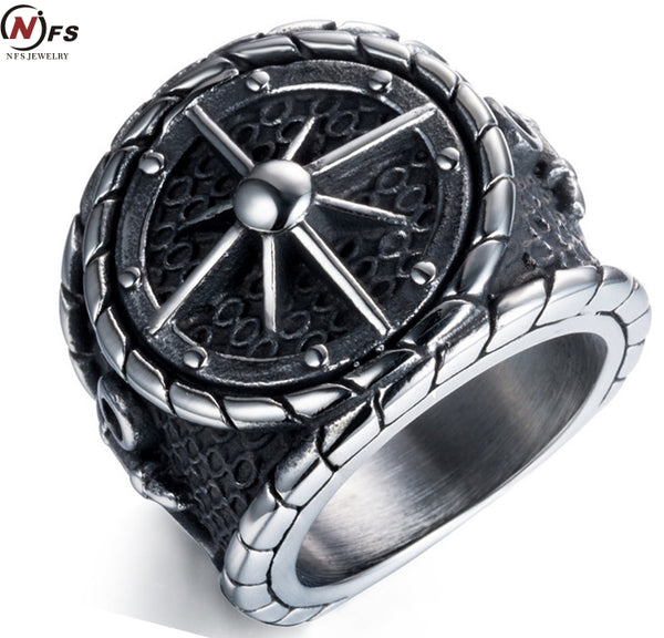 NFS Cool Big Anchor Ring For Man Stainless Steel Rock Punk Rings Men Titanium Steel Unique Biker Fashion Jewelry